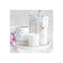 Butterflies Appear Vanilla Candle Memorial Gift Sympathy Tribute - White - thumbnail 2