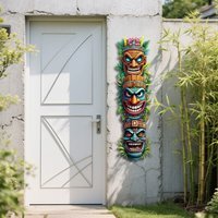 Indoor and Outdoor Tiki Trio Wall Hanging