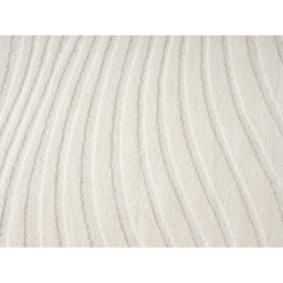 Aya Living Room Area Rugs - Embossed Waves Design Cream Rug - Cream / 170cm - thumbnail 2
