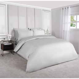 Highams 220 Thread Count Hotel Luxury Premium Quality Cotton Soft Duvet Cover - Silver / Single / 400 - thumbnail 3