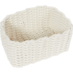 Pack of 3 Rope Storage Baskets  - Cream - thumbnail 4