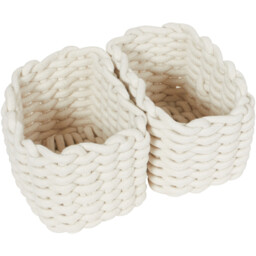 Pack of 3 Rope Storage Baskets  - Cream - thumbnail 5