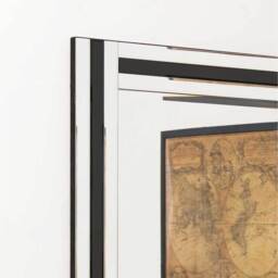 MirrorOutlet Dalton Black All Glass Large Dress Mirror 120 x 80cm - Black - thumbnail 3