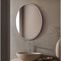 Amalfi Oval Wall Mirror 60x80cm - Vintage Silver - image 1