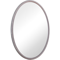 Amalfi Oval Wall Mirror 60x80cm - Vintage Silver - thumbnail 4