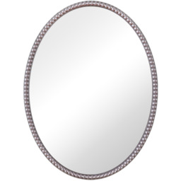Amalfi Oval Wall Mirror 60x80cm - Vintage Silver - thumbnail 3