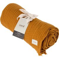 Lark Muslin Cotton Throw - Cumin / 180cm
