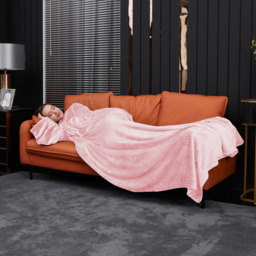 Wearable Super Soft Lounge Blanket - Pink - thumbnail 3