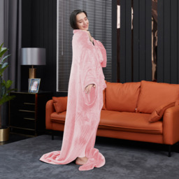 Wearable Super Soft Lounge Blanket - Pink - thumbnail 2