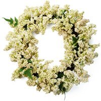 Artificial Hanging White Berry Wreath - White Berry Wreath