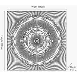 Aztec Modern Wall Art - Gold and White - thumbnail 2