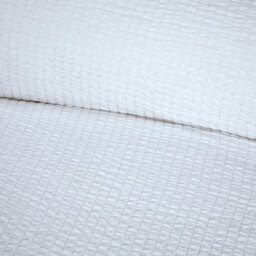 Seersucker Washable Duvet Set - White / Single - thumbnail 2