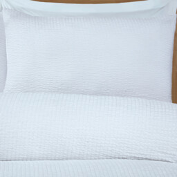 Seersucker Washable Duvet Set - White / Single - thumbnail 4
