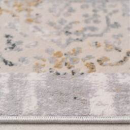 Metallic Traditional Medallion Living Area Rug - Greige / 240 x 70cm - thumbnail 4