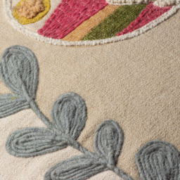 Margo Embroidered Cushion - Multicolour / Feather - thumbnail 5