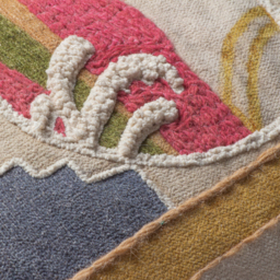 Margo Embroidered Cushion - Multicolour / Feather - thumbnail 4