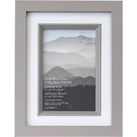 Evie Mounted Inlay Photo Frame - Grey / 6 x 4 inch