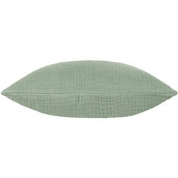 Lark Muslin Cotton Cushion - Eucalyptus / Feather - thumbnail 2