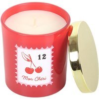 Mon Cheri Cherry Blossom Candle Romantic Scented Candle in Red Jar - Red