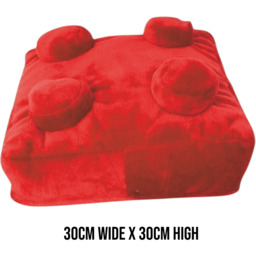 Building Brick Cushion Square Red - Red - thumbnail 2