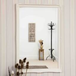 MirrorOutlet  White Framed Modern Wall Mirror Beautiful Design 102 x 71cm - White - thumbnail 2