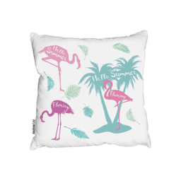 Palm  Flamingo Outdoor Cushion - Pink / 60cm - thumbnail 2