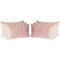Rectangle Velvet Cushions - 60cm x 40cm - Pack of 6 - Pink - thumbnail 1