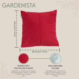 "Premium 18"" Centre Join Garden Scatter Cushion - Red / 4" - thumbnail 4