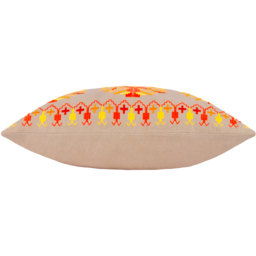 Kalina Embroidered Cushion - Orange - thumbnail 5