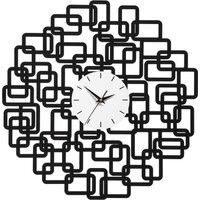 Futura Black Abstract Geometric Design Wall Clock - Black