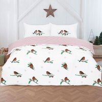 Robin Microfibre Reversible Stripes Duvet Cover Set with Pillowcase - Multicolor / King
