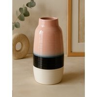 Raya Large Rounded Glass Vase - Glaze 10%,Ceramic 90%