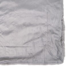 Soft Rabbit Faux Fur Throw - Grey - thumbnail 5