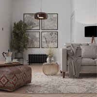 Floral Medallion Living Area Rug - Beige / 290 x 200cm - thumbnail 1