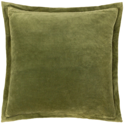Sundara Printed Velvet Cushion - Ecru / Polyester - thumbnail 5