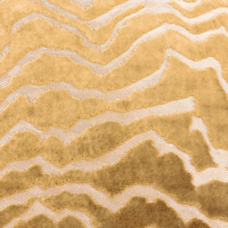 Tierra Cut Velvet Abstract Cushion - Brass / Feather - thumbnail 4