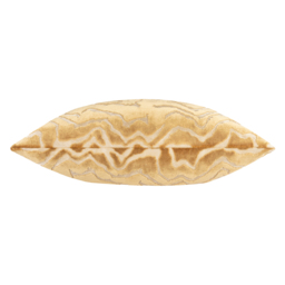 Tierra Cut Velvet Abstract Cushion - Brass / Feather - thumbnail 3