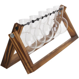 Wooden Plant Propagation Station with 5 Bulbs Vase - Wood - thumbnail 2