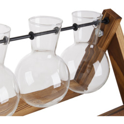 Wooden Plant Propagation Station with 5 Bulbs Vase - Wood - thumbnail 3