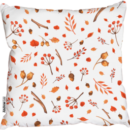Acorns and berries Outdoor Cushion - Orange / 60cm - thumbnail 2