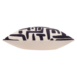 Brooke Embroidered Cotton Cushion - Mono / 80 Feather 20 Polyester - thumbnail 3