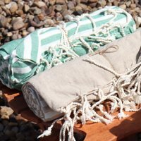 Indian Handcrafted Cotton Pareo Towel Warm Sand - Brown