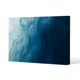 abstract blue liquid fluid Canvas Print - Blue / 101cm / 152cm - thumbnail 2