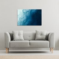 abstract blue liquid fluid Canvas Print - Blue / 101cm / 152cm - thumbnail 1