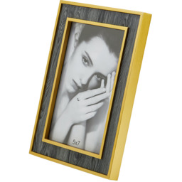 Grey Wood Photo Frame with Gold Trim - Gold and Grey - thumbnail 3