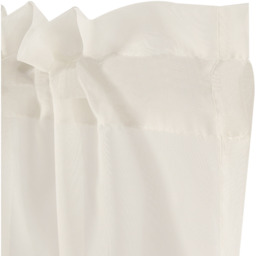 Pair of Polyester Sheer Curtains - Ivory White - thumbnail 5