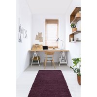 Super Soft Venus Shaggy Snuggly Plum Area Rug - Plum / 67x200cm - thumbnail 1