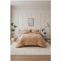 10.5 Tog Supersoft Microfibre Duvet ¿ Coverless or Covered Set - Beige