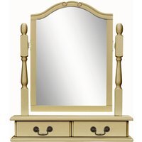 Juliette Trinket Mirror with Two Drawers - Gold