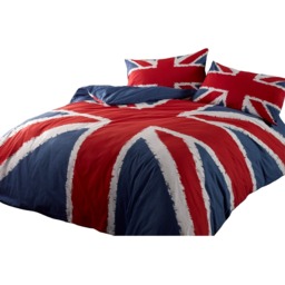 Union Jack Polycotton Reversible Duvet Set With Pillowcase - Multicolor / Single - thumbnail 2